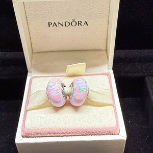 2 Pandora Opalescent Pink Muranos
